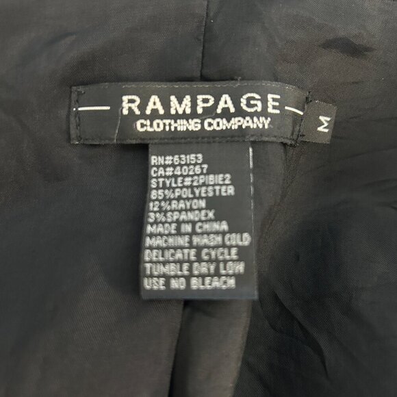 Rampage Black Fitted Belted Jacket Size Medium - Picture 2 of 8